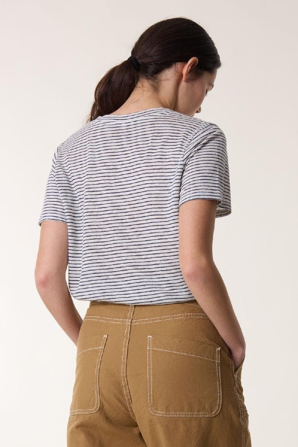 Leon & Harper Tshirt Tizia Linen Grey