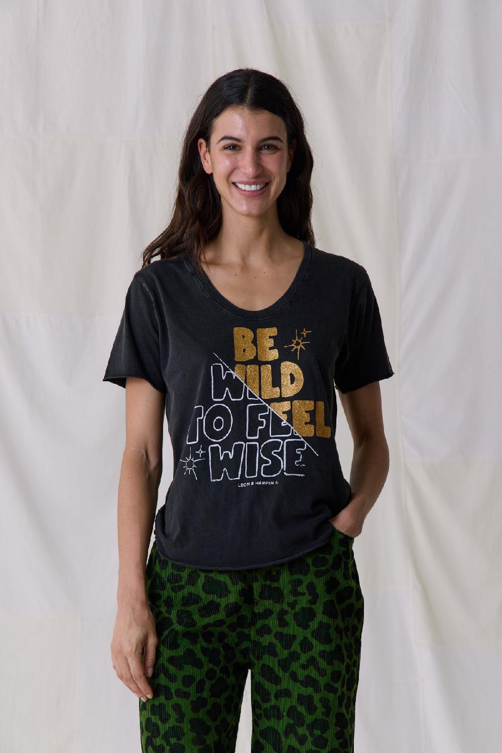 leon & harper Tshirt Tizia Wise Carbone