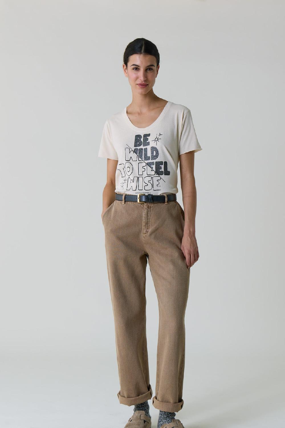 Leon & Harper Tshirt Tizia Wise Off White