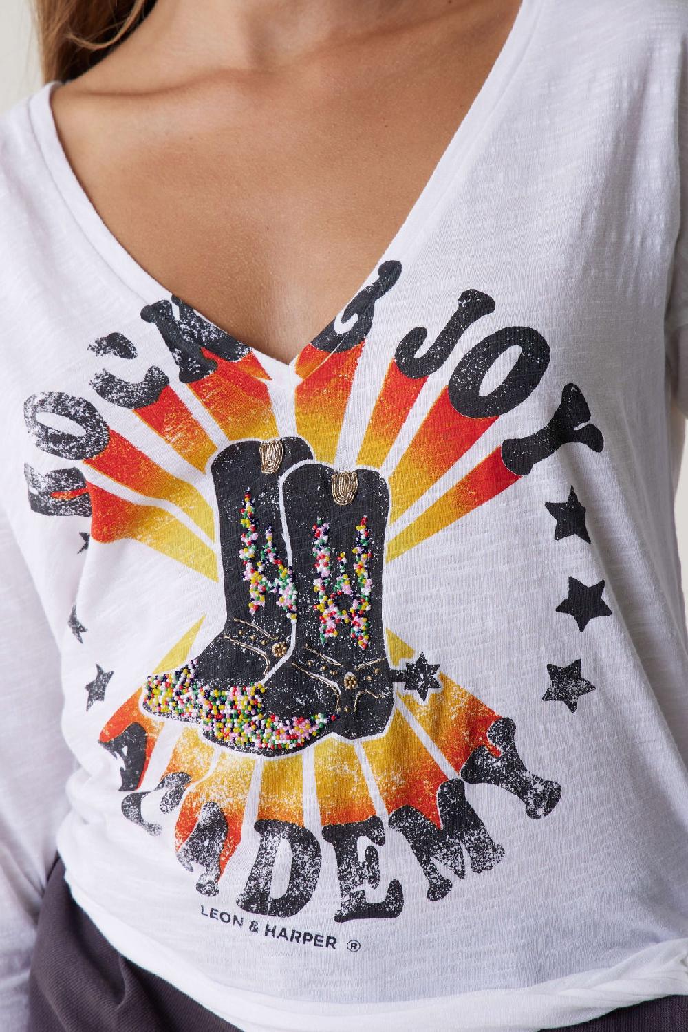 Leon & Harper Tshirt Tomy Academy White