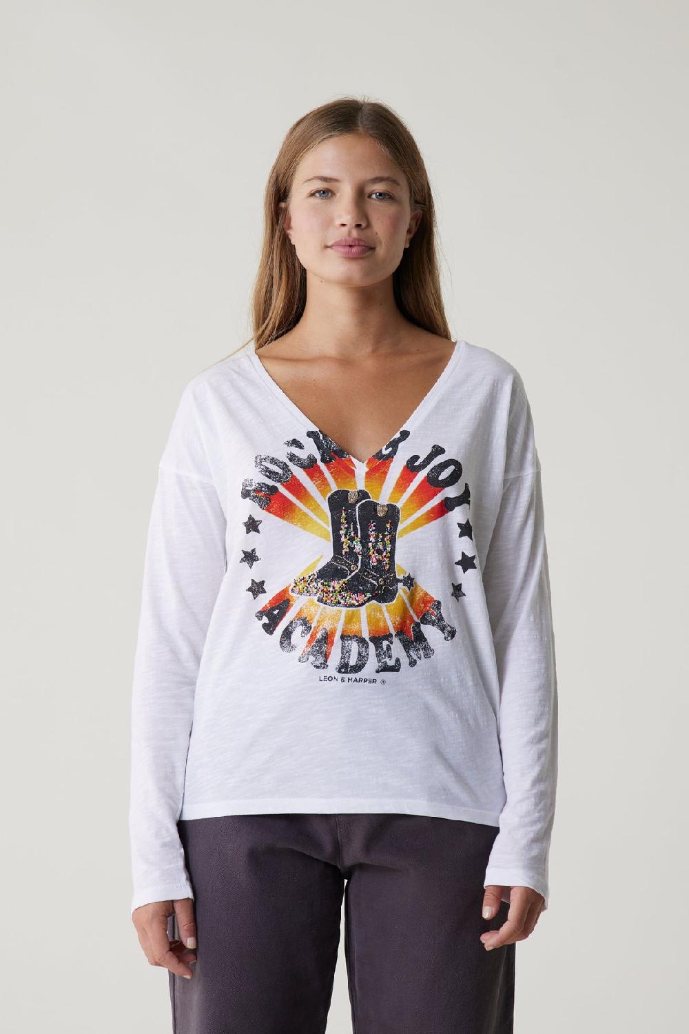 Leon & Harper Tshirt Tomy Academy White