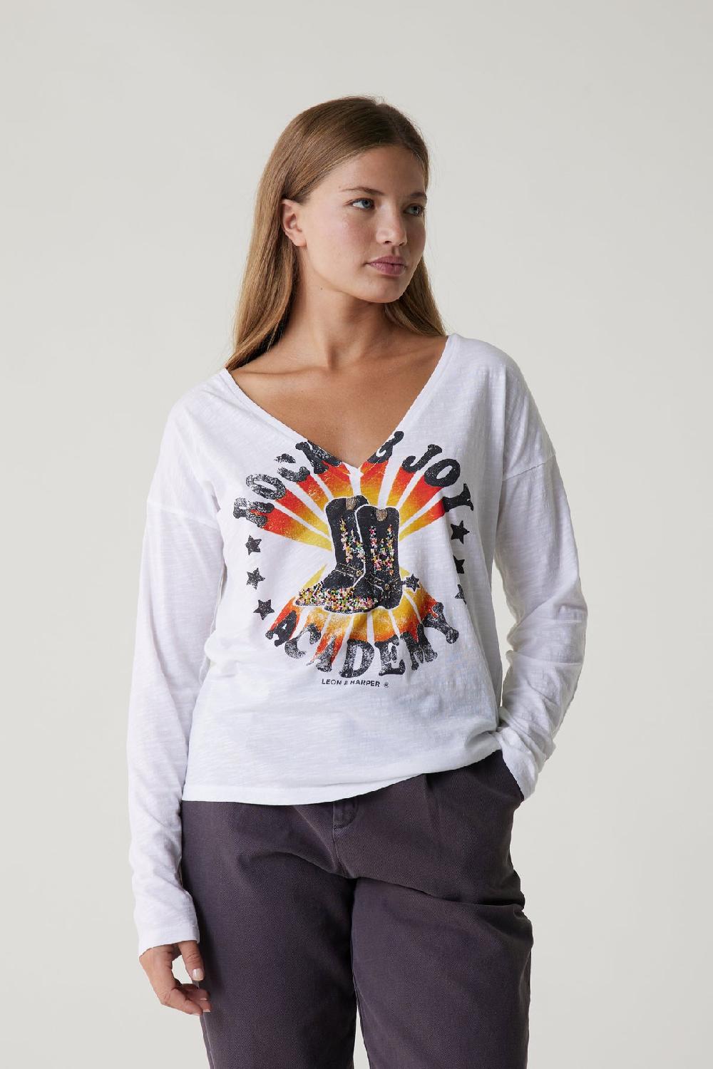 leon & harper Tshirt Tomy Academy White