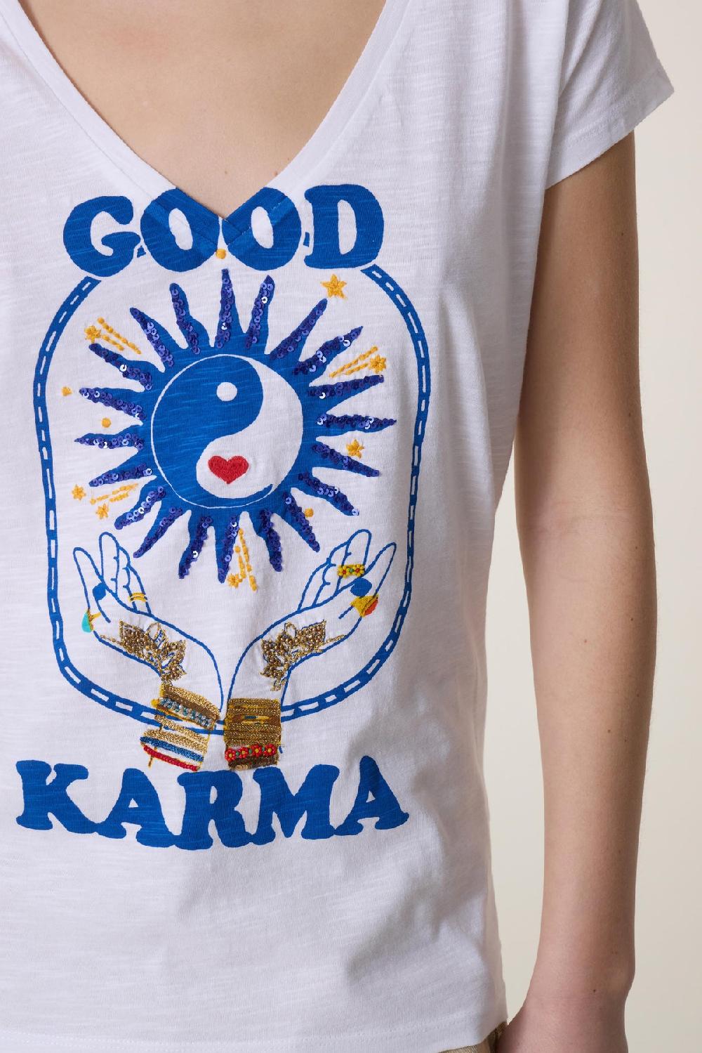 Leon & Harper Tshirt Tonton Karma White