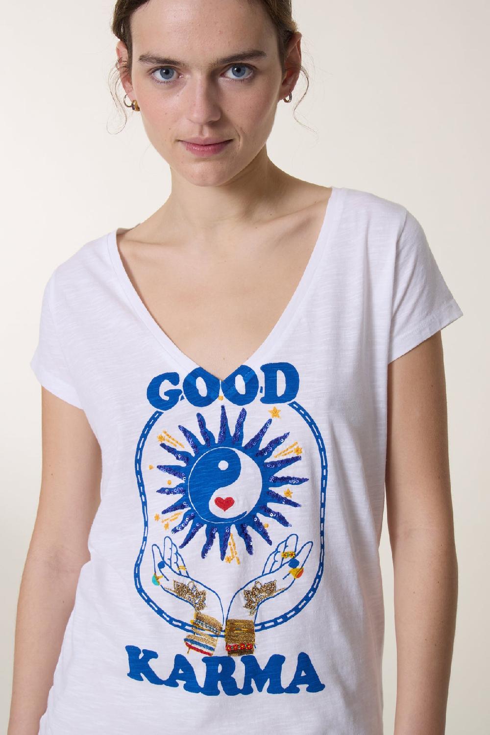 Leon & Harper Tshirt Tonton Karma White