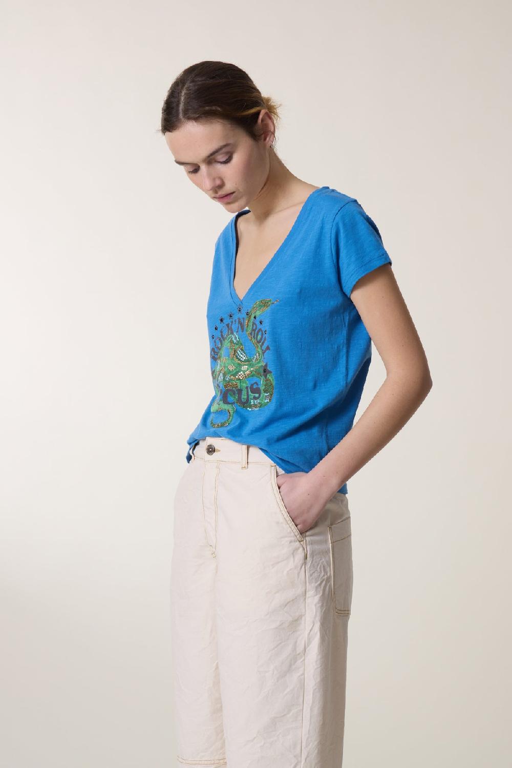 Leon & Harper Tshirt Tonton Snaake Sea