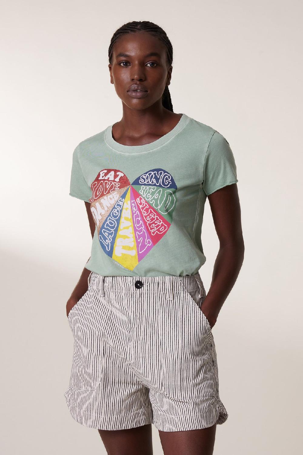 leon & harper Tshirt Toro Sing Aqua