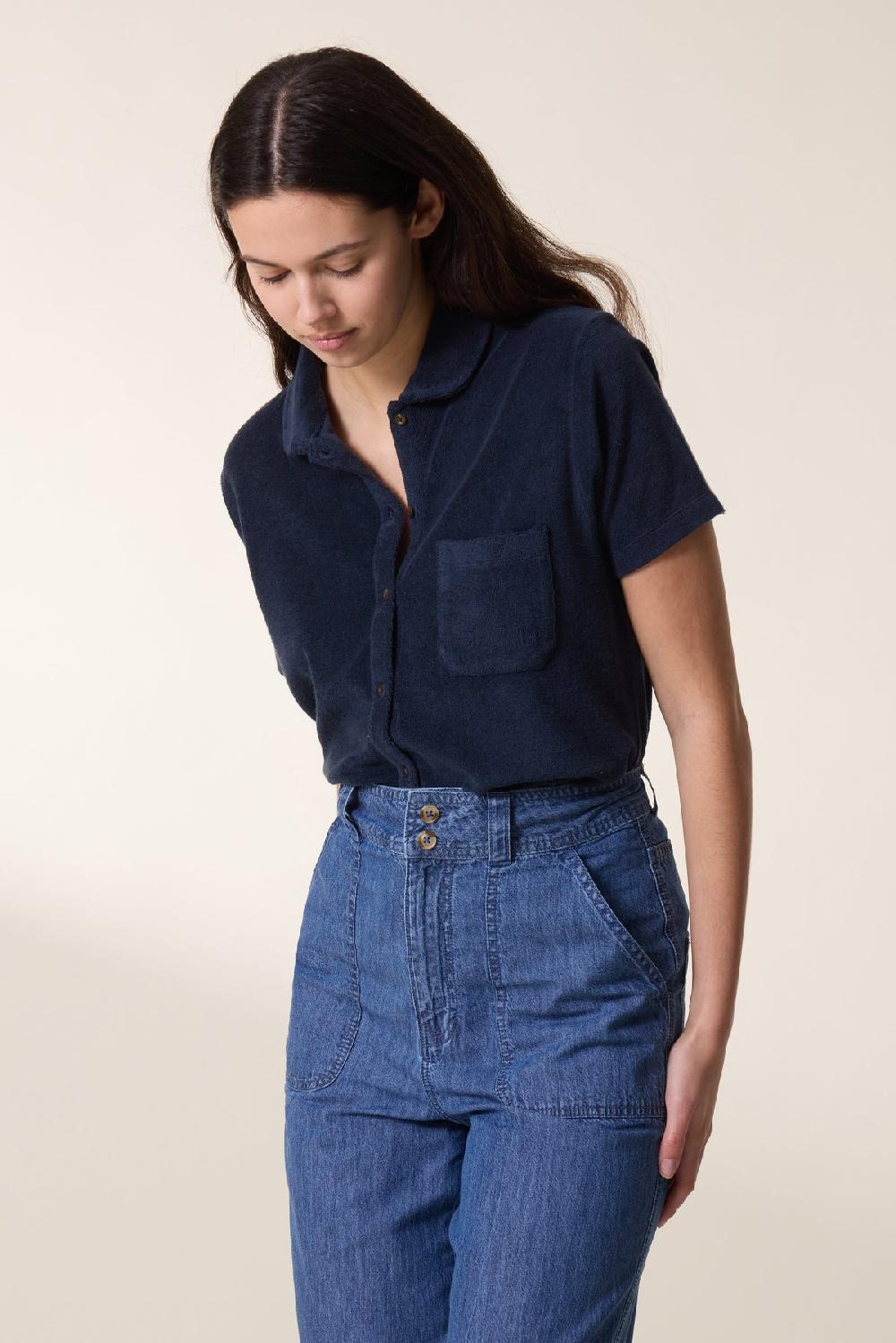 leon & harper Tshirt Trish Plain Carbone