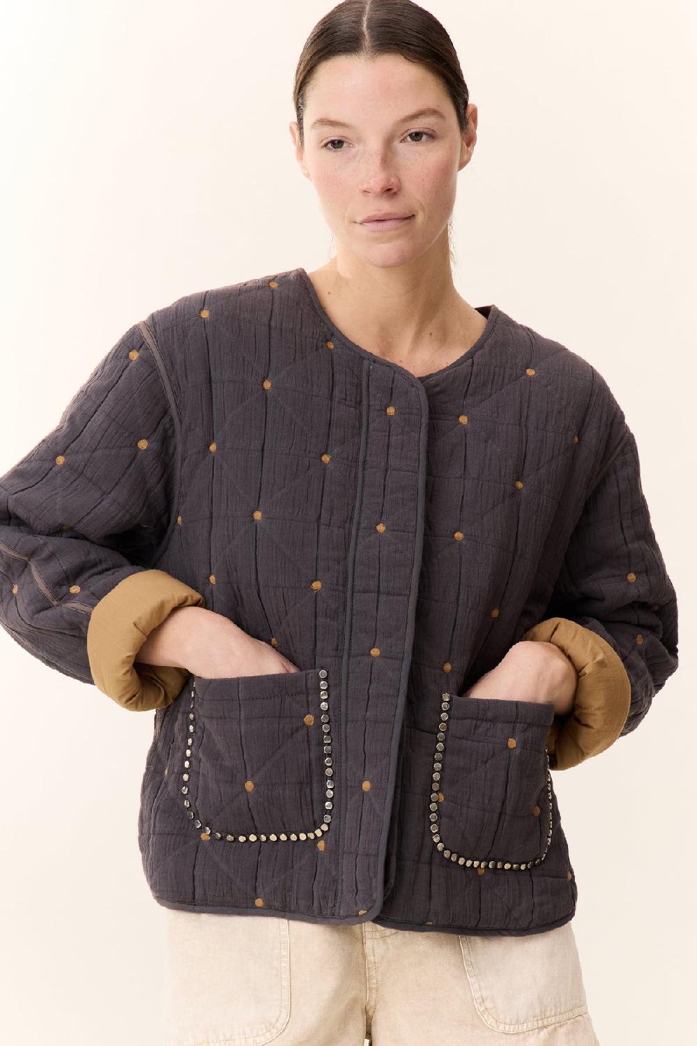 Leon & Harper Veste Vahala Quilt Carbone