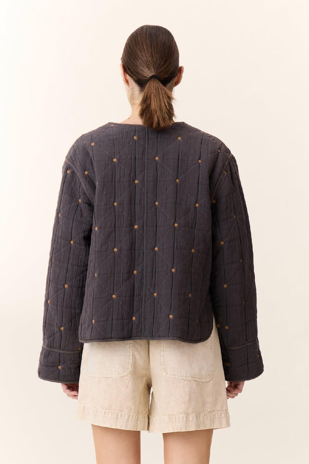 Leon & Harper Veste Vahala Quilt Carbone