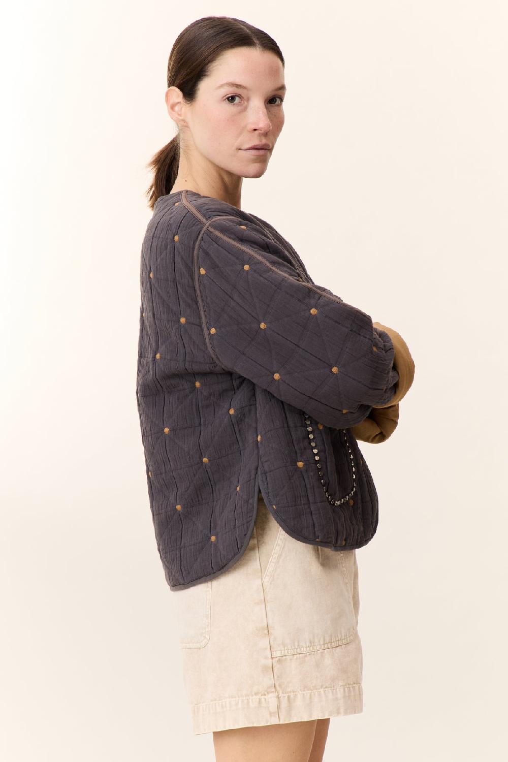 Leon & Harper Veste Vahala Quilt Carbone