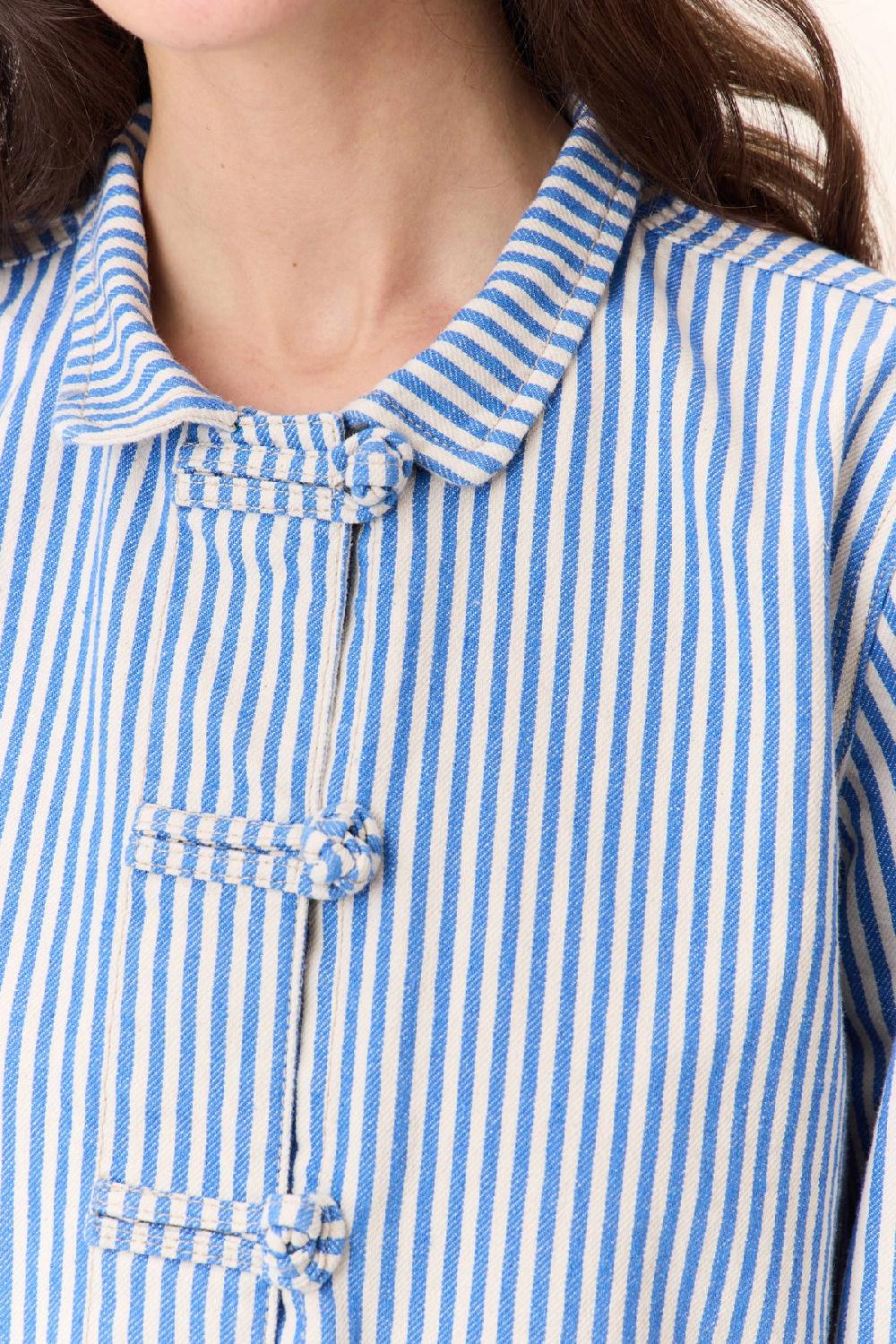 Leon & Harper Veste Vargas Strp Navy