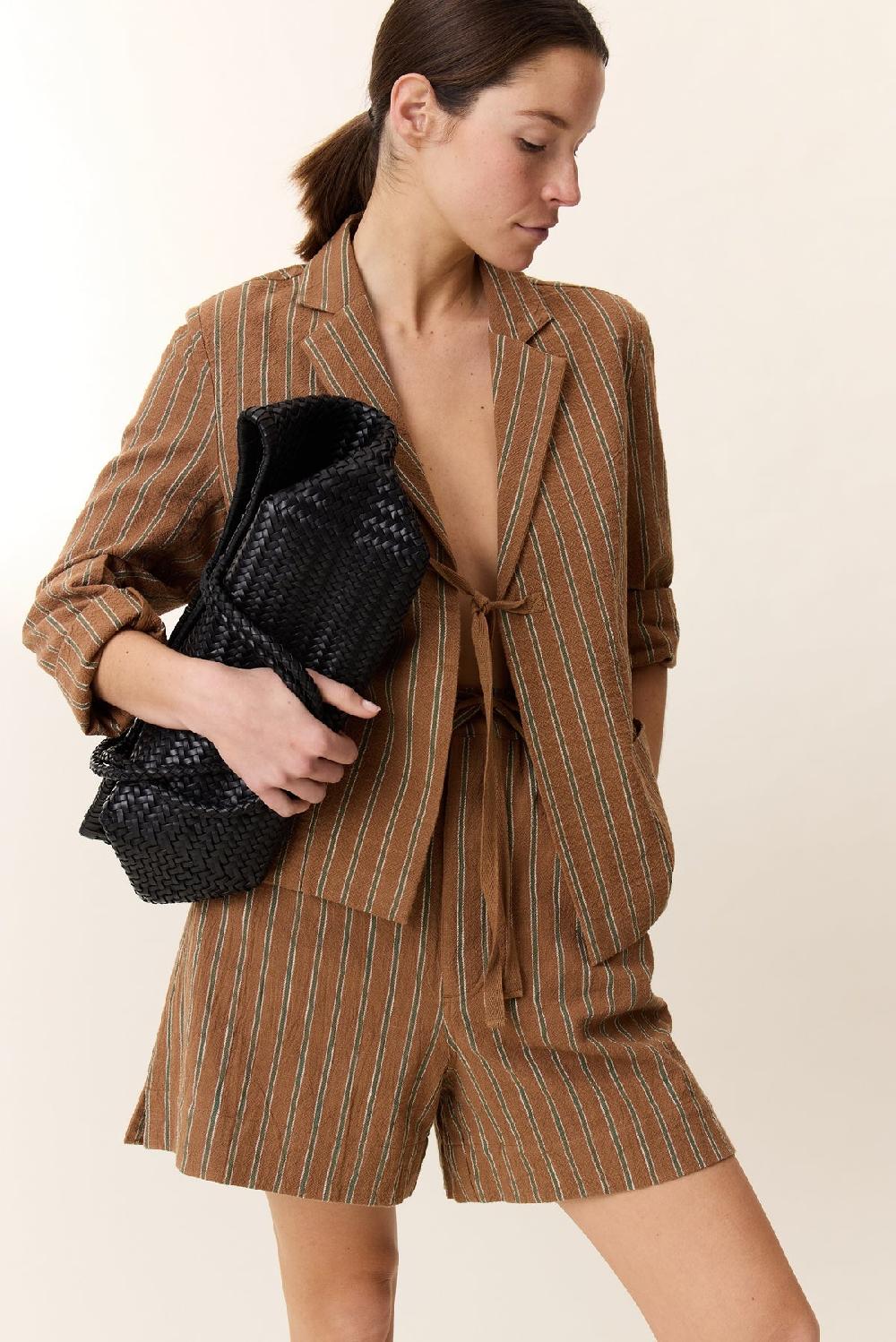 leon & harper Veste Vela Strp Brown