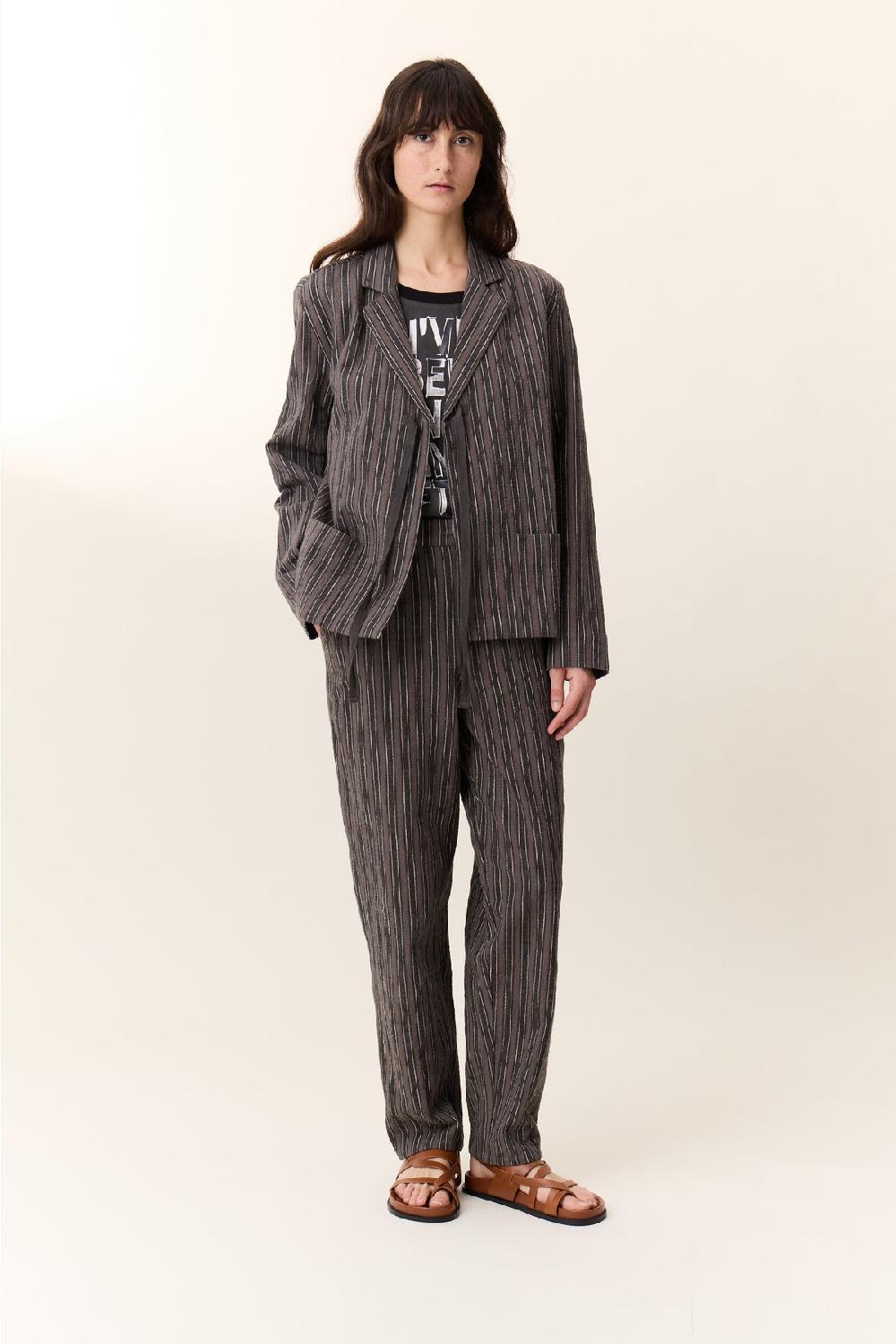 Leon & Harper Veste Vela Strp Carbone