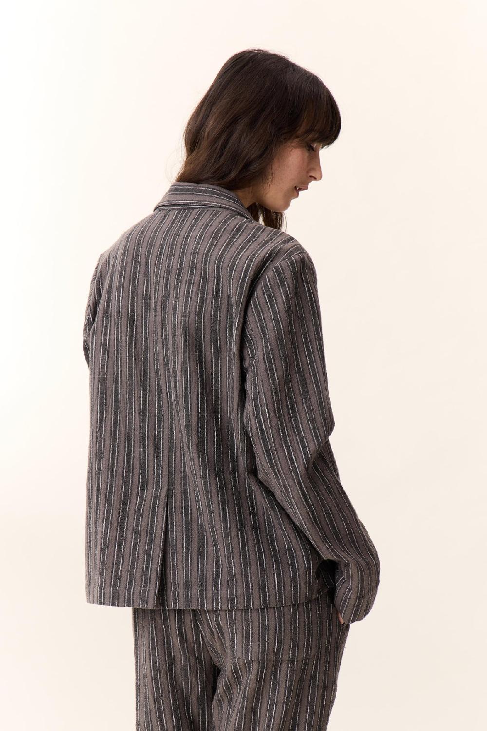 Leon & Harper Veste Vela Strp Carbone