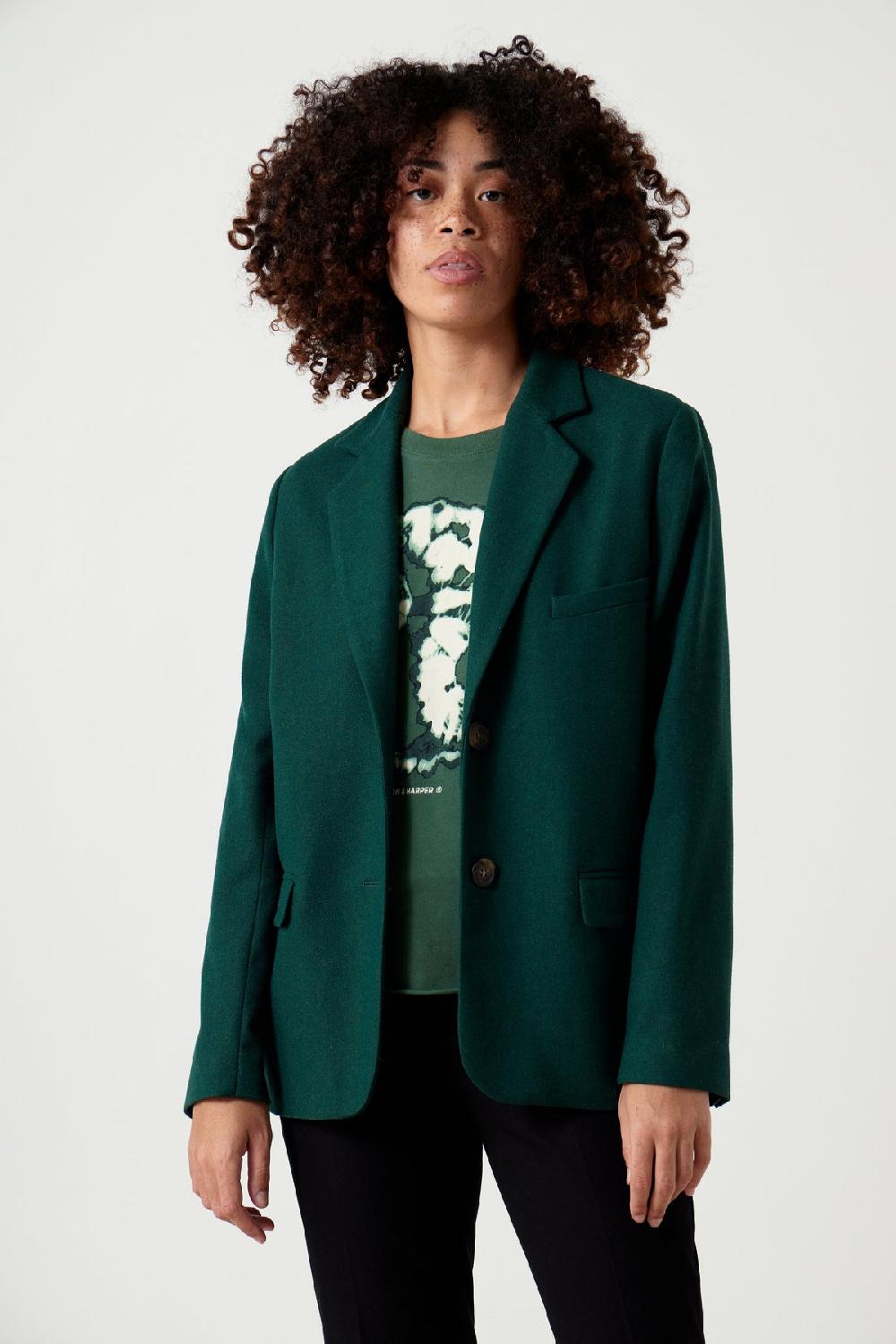 leon & harper Veste Venice Plain Green