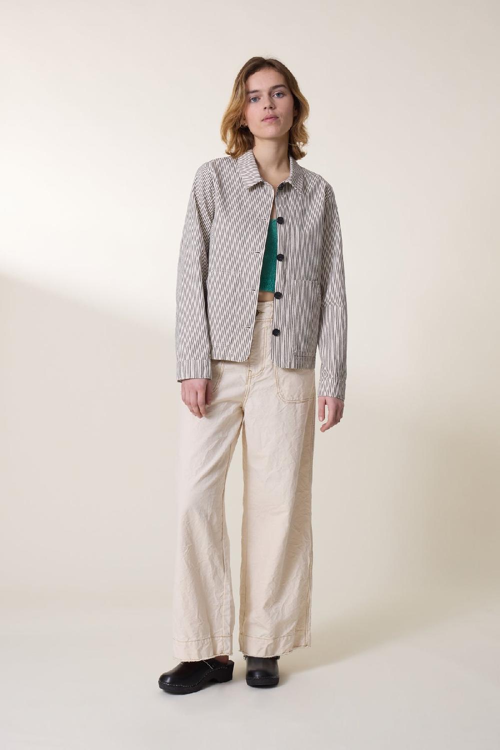 Leon & Harper Veste Verdil Strp Ecru