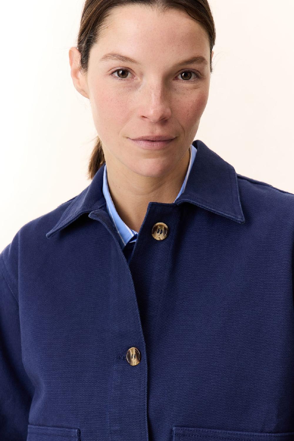 Leon & Harper Veste Vincy Plain Blue