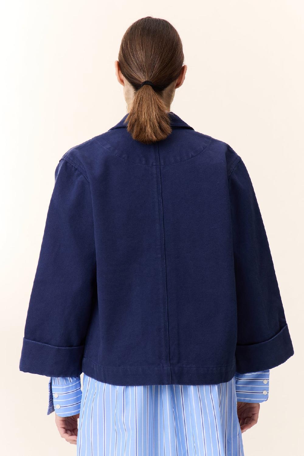 Leon & Harper Veste Vincy Plain Blue