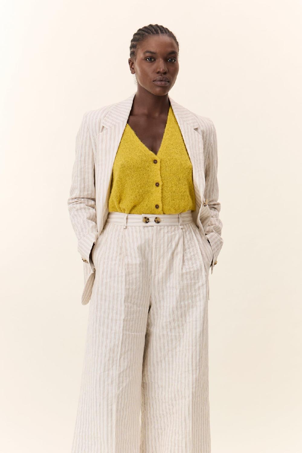 Leon & Harper Veste Vione Strp Off White