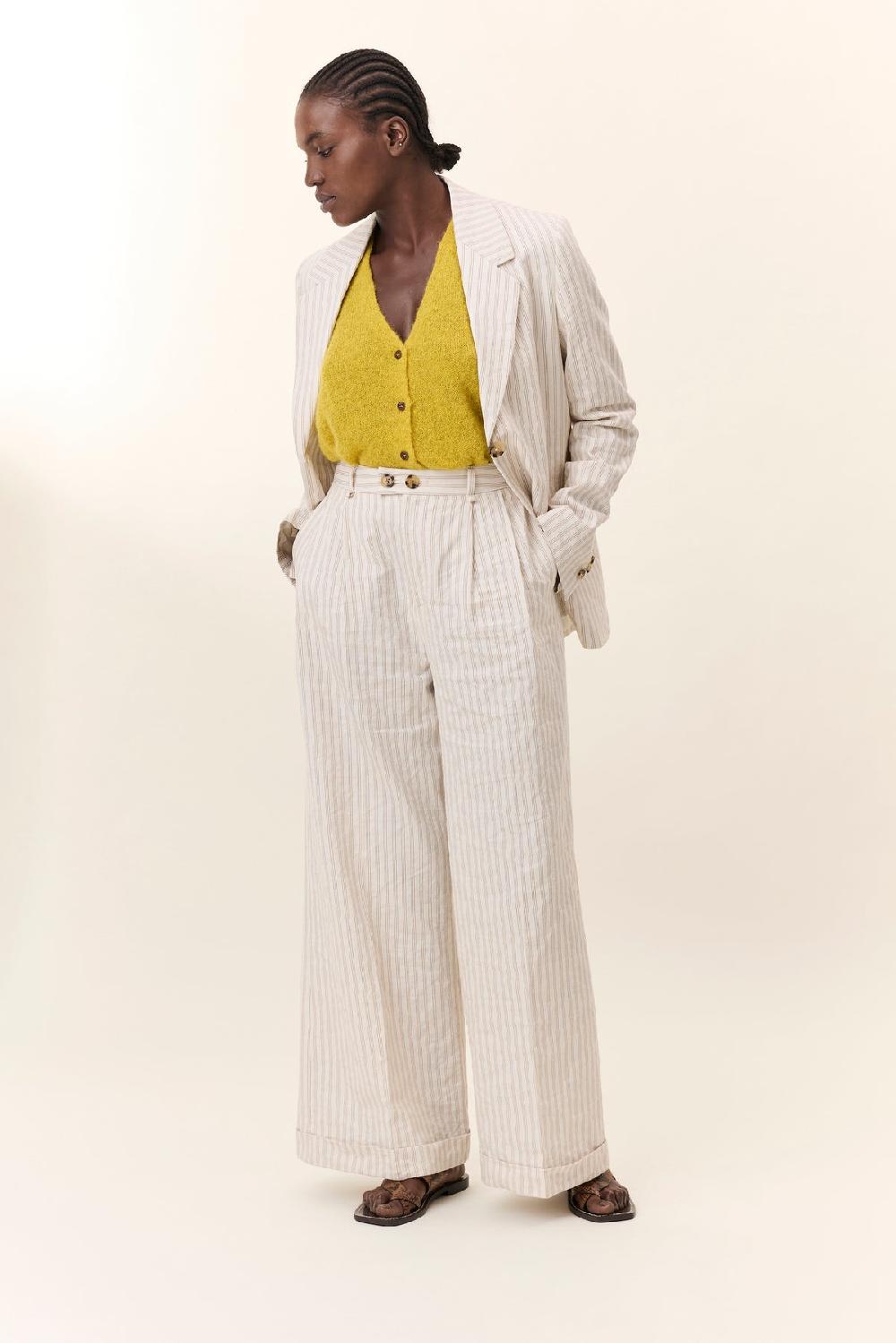 Leon & Harper Veste Vione Strp Off White