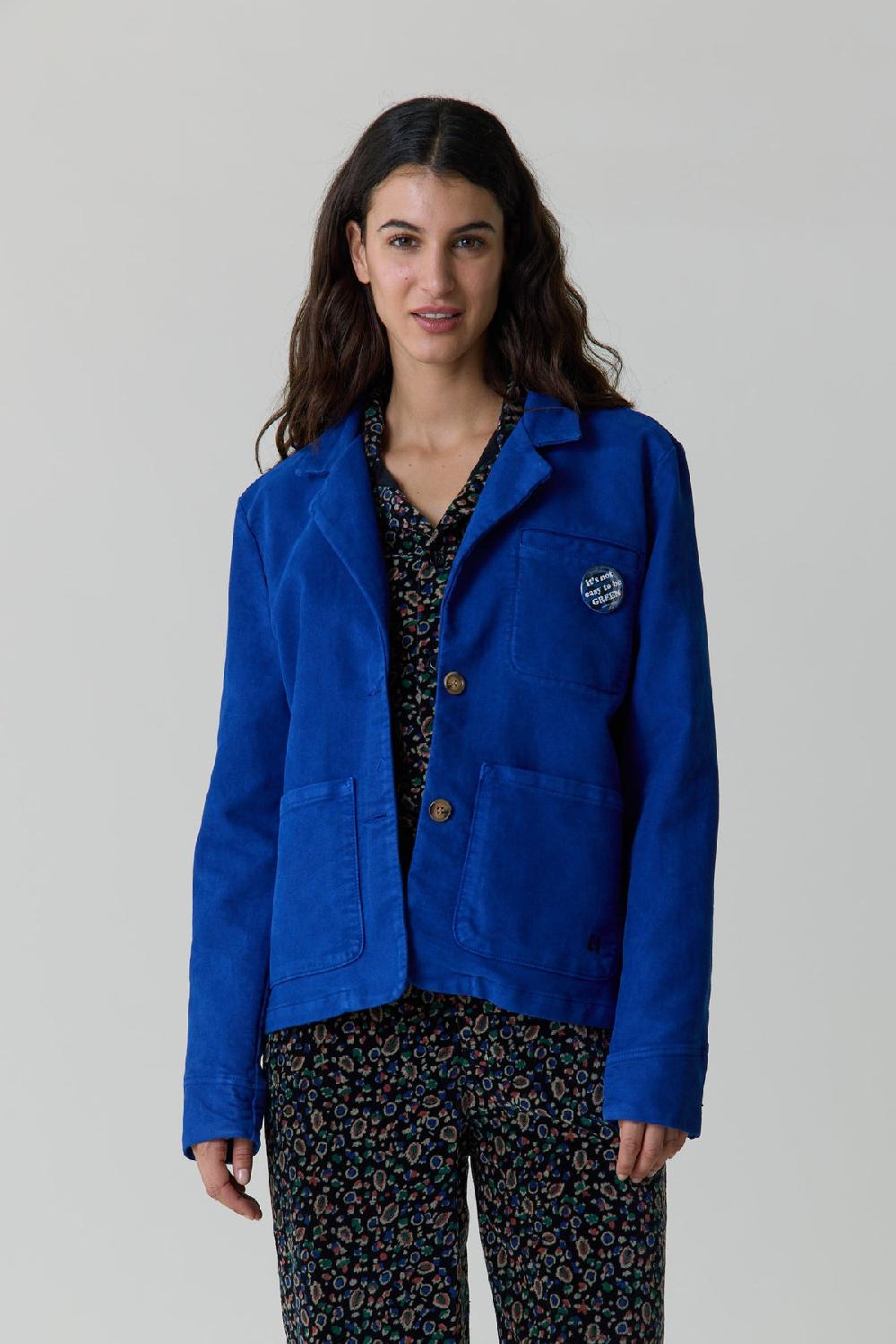Leon & Harper Veste Visuel Plain Blue