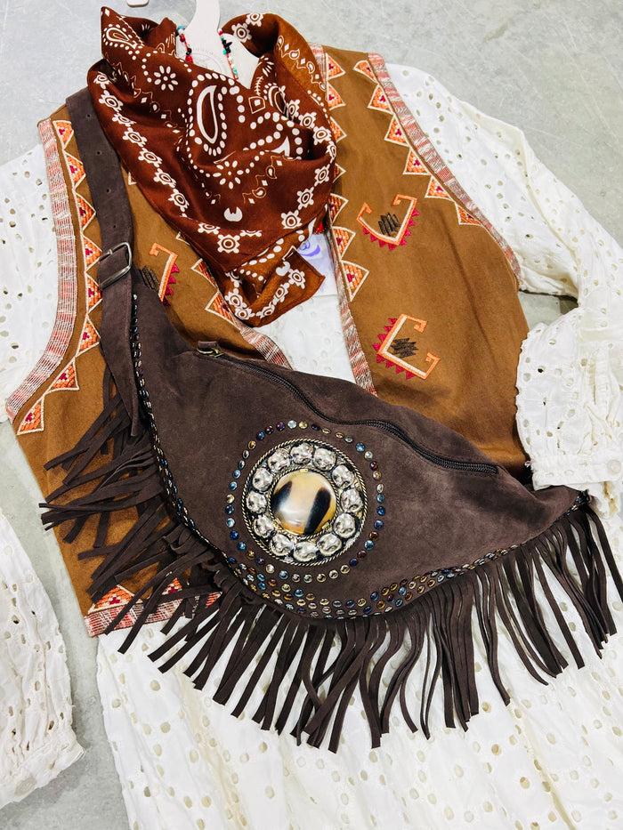 les bohémiennes Banane à franges Flower Market Choco