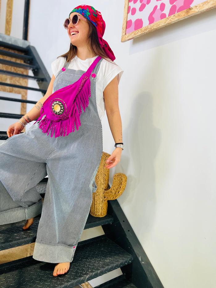 les bohémiennes Banane à franges Flower Market Fuschia