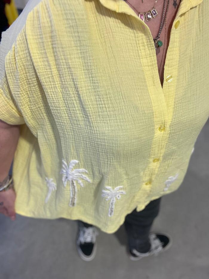 Les Bohémiennes Chemisier Gaze De Coton Tomasa Jaune