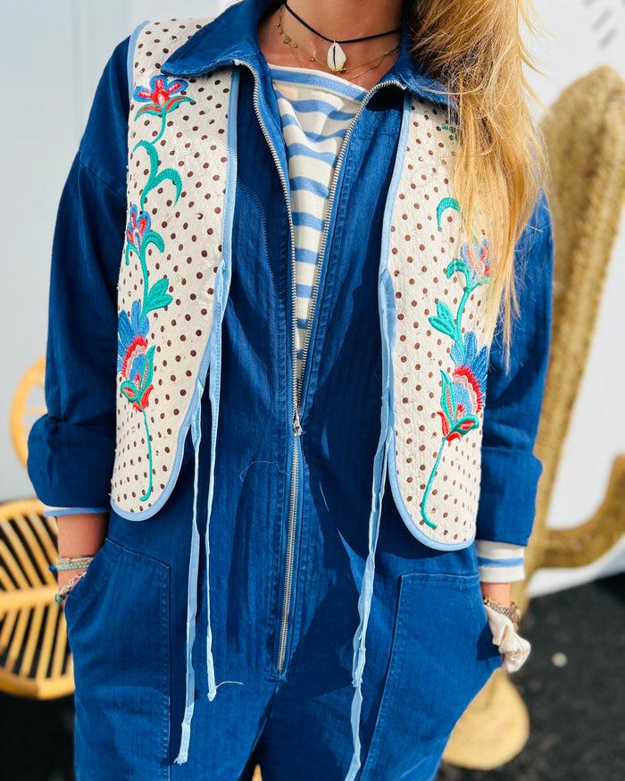 Les Bohémiennes Combinaison MONTEPULCIANO By Banditas Bleu De Travail