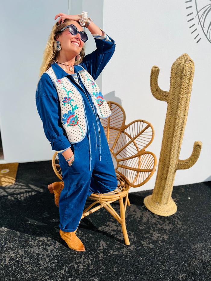 les bohémiennes Combinaison MONTEPULCIANO by Banditas Bleu de travail