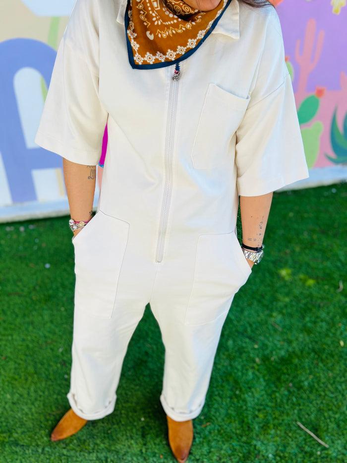 Les Bohémiennes Combinaison Sweat Pasolini By Banditas Ecrue