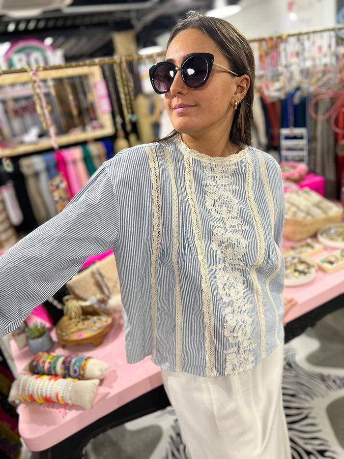 Les Bohémiennes Blouse AMBRE Rayée