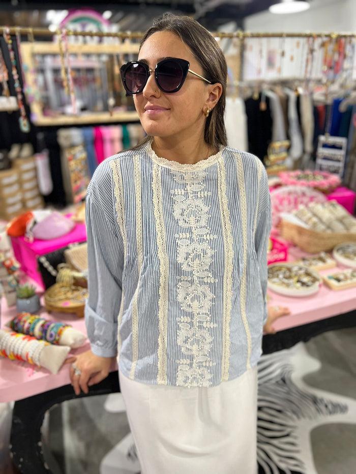 Les Bohémiennes Blouse AMBRE Rayée