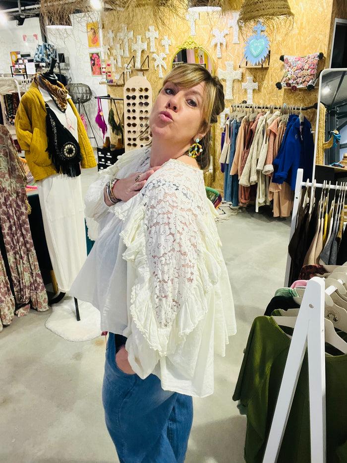 Les Bohémiennes Blouse Dentelle Olivia Ecru