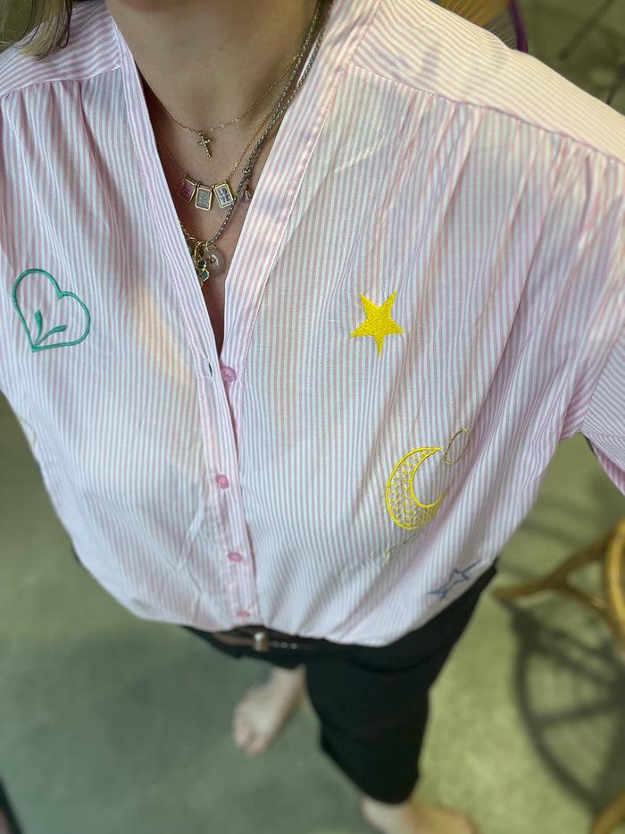 Les Bohémiennes Blouse Miluna Rose