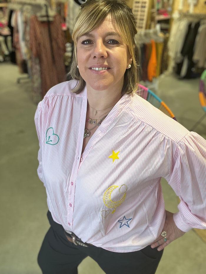 Les Bohémiennes Blouse Miluna Rose