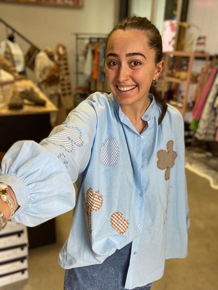 les bohémiennes Blouse Suerte Ciel