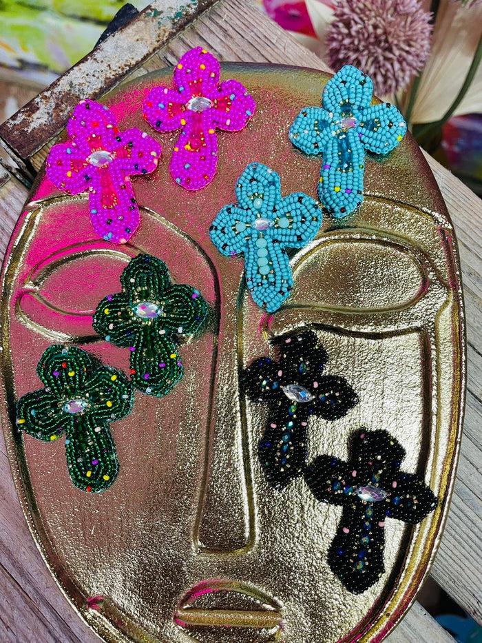 Les Bohémiennes Boucles D'oreilles Cruz 3 Couleurs