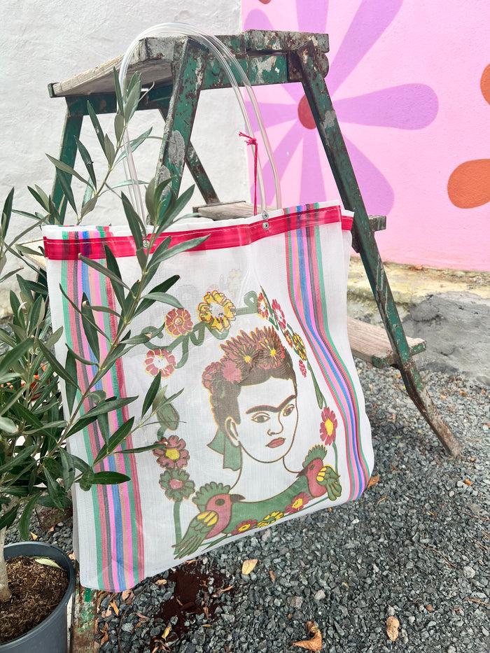 les bohémiennes Cabas Market of Mexico Frida blanc