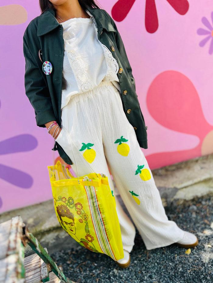Les Bohémiennes Cabas Market Of Mexico Frida Jaune