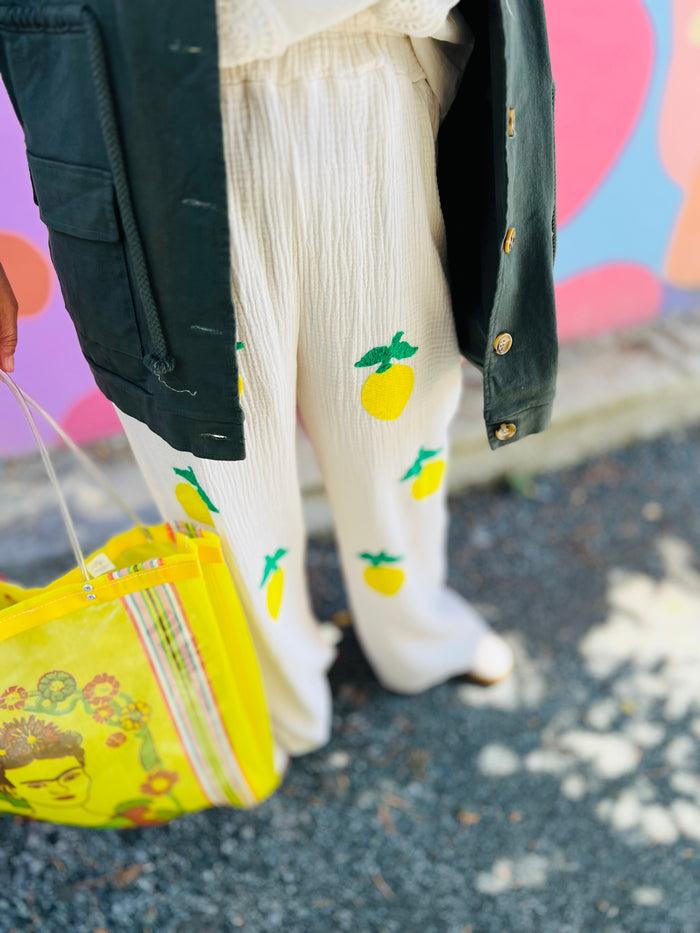 Les Bohémiennes Cabas Market Of Mexico Frida Jaune