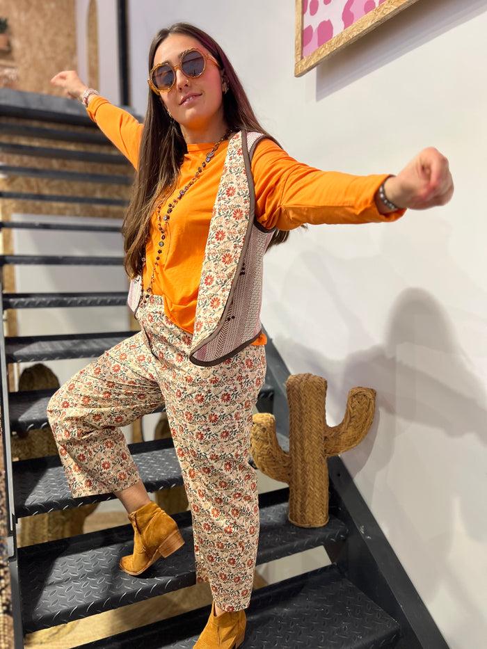 Les Bohémiennes Chaleco Alba Tons Rouges