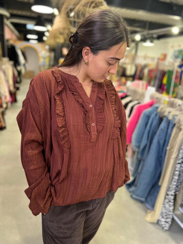 les bohémiennes Chemise LINDA MARRON