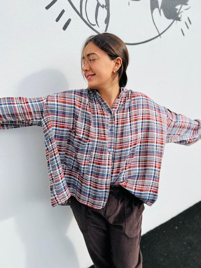 Les Bohémiennes Chemisier Aina BLEU