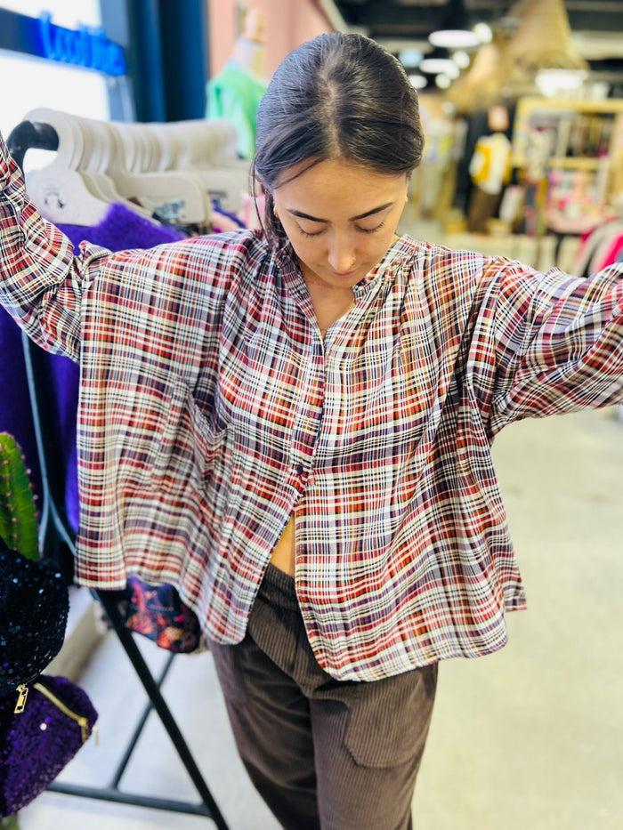 Les Bohémiennes Chemisier Aina VIOLET