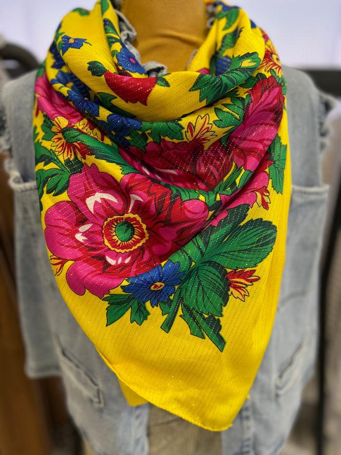 les bohémiennes Foulard Babouchka Jaune