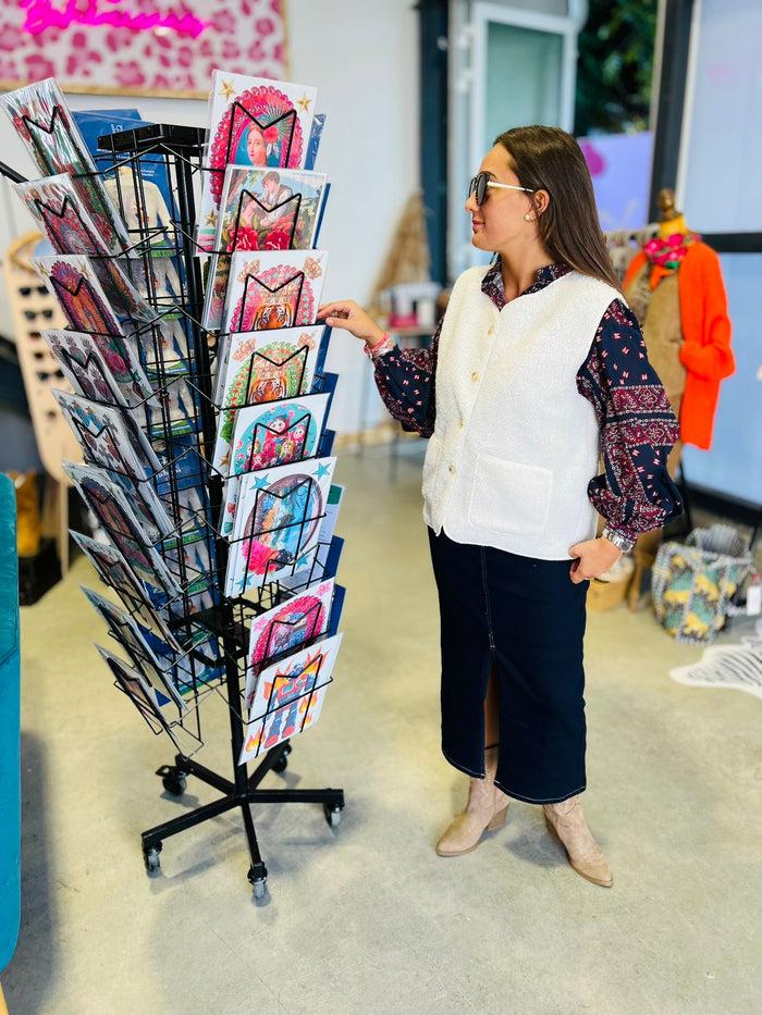 Les Bohémiennes Gilet BOUCLETTE BIS Blanc