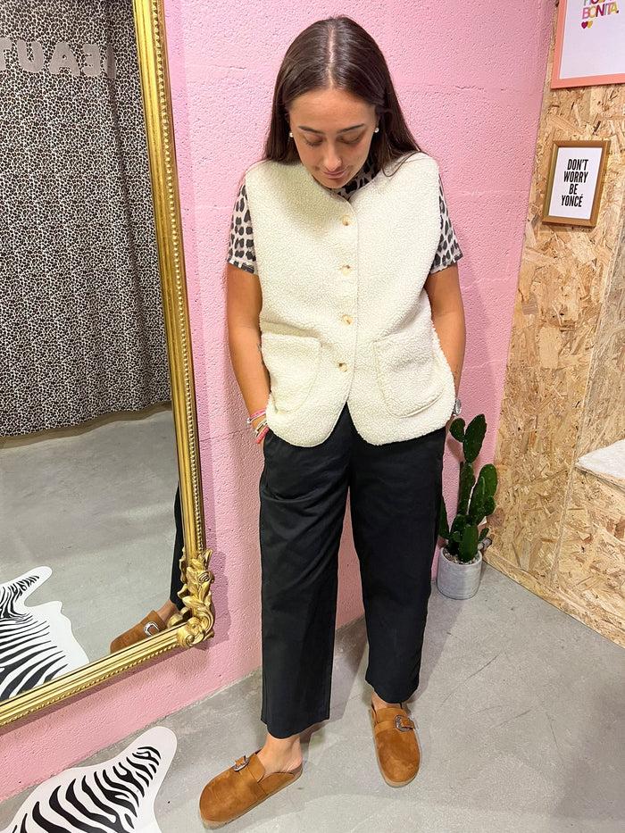 Les Bohémiennes Gilet BOUCLETTE BIS écru