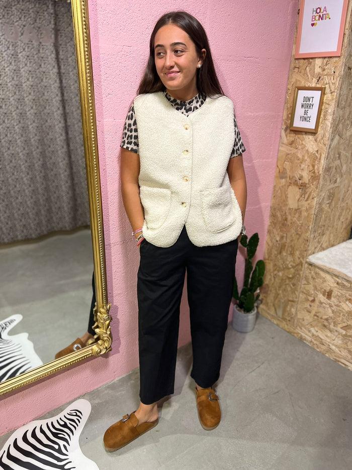 Les Bohémiennes Gilet BOUCLETTE BIS écru