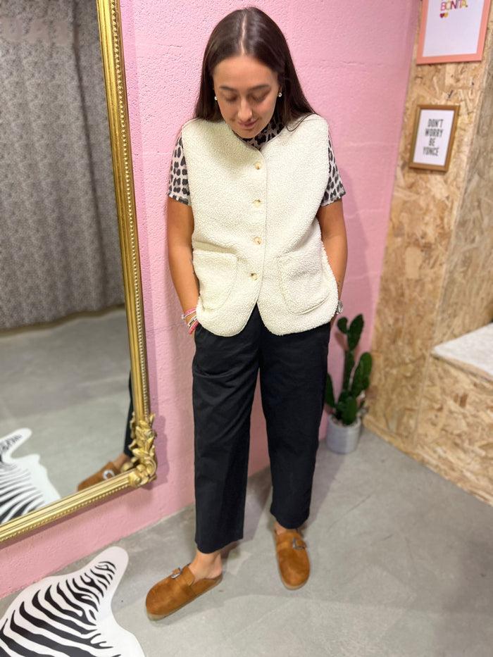 Les Bohémiennes Gilet BOUCLETTE BIS écru